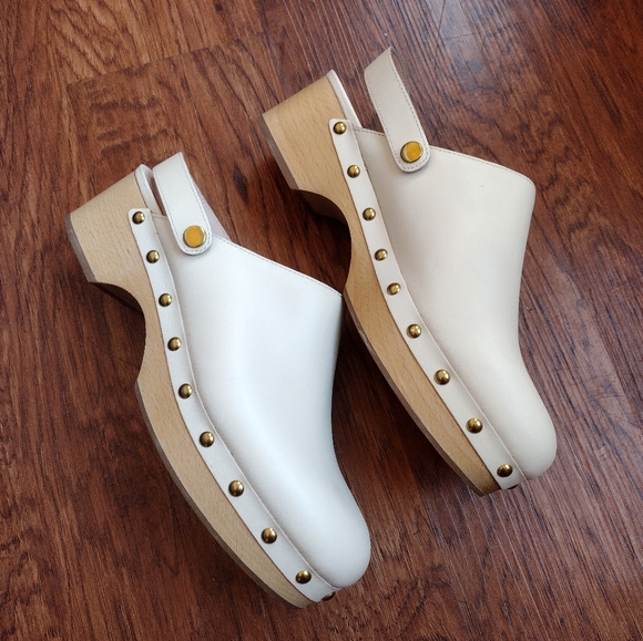 J. Crew Convertible Leather Clog Dusty Ivory - Picture 15 of 15